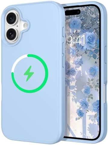 for iPhone 16 Case, Phone Case for iPhone 16 [Compatible with Magsafe], Soft Sil