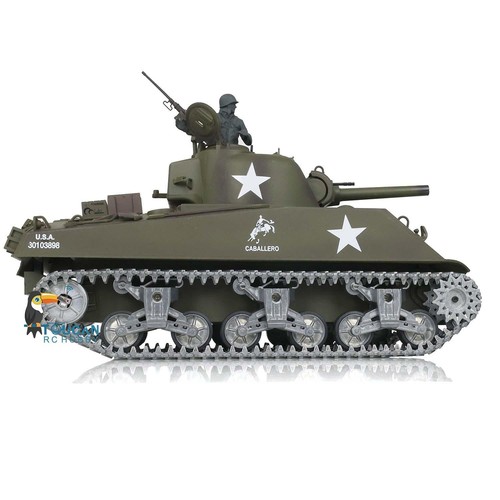 7.0 Henglong 1/16 Sherman IR BB RTR RC Tank 3898 360° Metal Tracks Gearbox - Picture 10 of 12