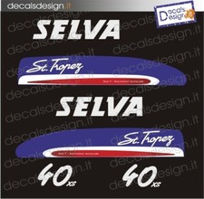 Adesivi motore marino fuoribordo Selva san tropez 40  cv gommone barca stickers