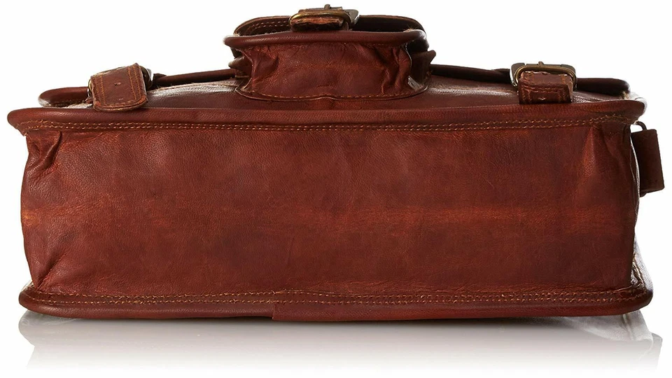 Hombre Real Hunter Cuero Vintage Portátil Mensajero Handmade Maletín Bolso Tipo - Imagen 3 de 4