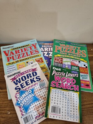 Five New Puzzle Books Word Seeks Search Sudoku Books