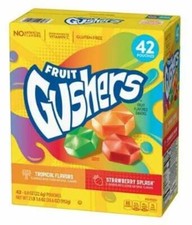 Gushers Fruit Variety Pack, Strawberry Splash and Tropical 42 ct. A1 2 Pack