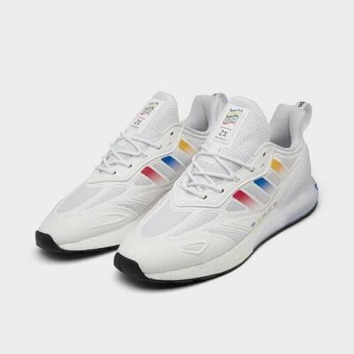靴 ways Adidas Men's ZX 2K Boost 2.0 White Running Shoes GY8067 | eBay