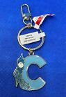 Disney Parks C Cinderella Alphabet Letter Keychain Gold Tone 2022 New