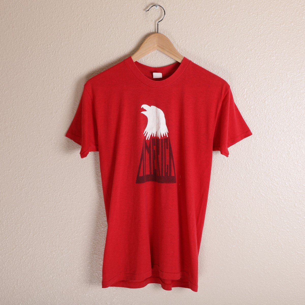 VINTAGE 70s AMERICA THE BAND T-SHIRT MEN SZ M ROCK 1970s 