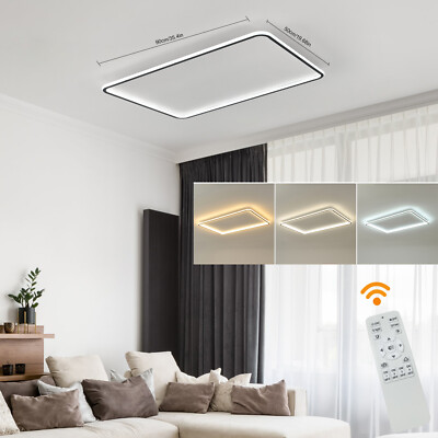 Modern Chandelier Dimmable LED Flush Mount Ceiling Light Fixture Remote Control