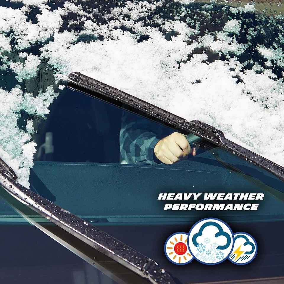2-Wipers: 24" + 22" For Michelin Windshield Beam Wiper Blades - 25-240 25-220 - Image 3 of 4