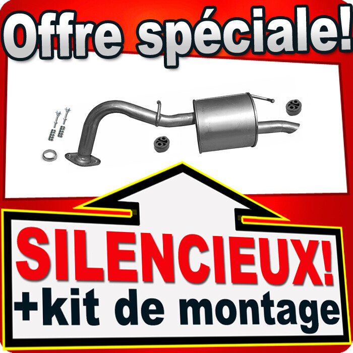 Silencieux arrière échappement Toyota Yaris P9 1.3 VVT-i pot terminal essence 87 cv 2005-2011