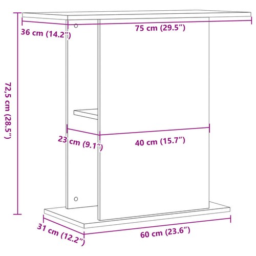 Aquariumständer Aquarium Unterschrank Schrank Aquarium Tisch Betongrau DE - Bild 129 von 132