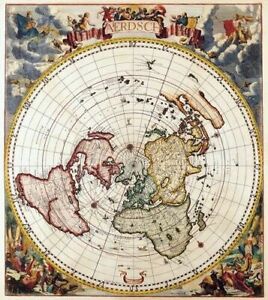 Vintage mapa 73 el mundo Globo Atlas Art Print A4 A3 A2 A1 