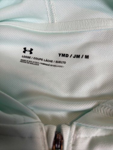 UNDER ARMOUR Mint Color Zip Up Hoodie Hooded Sweatshirt Youth Medium - Picture 6 of 6