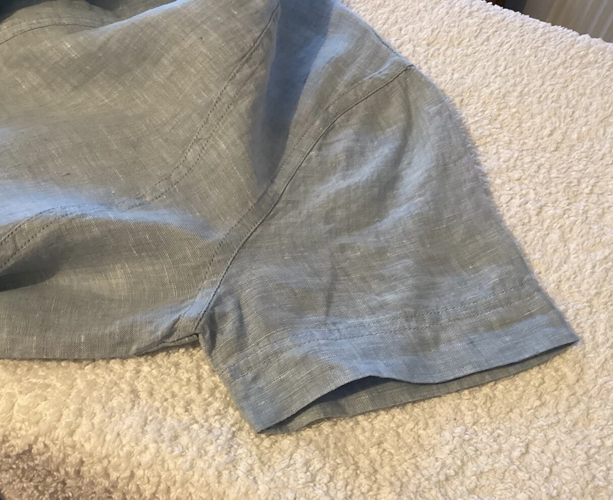 VETEMENTS Poetry Clothing Blue Button Front Long Linen Dress Size 10 (UK) (£70 off)