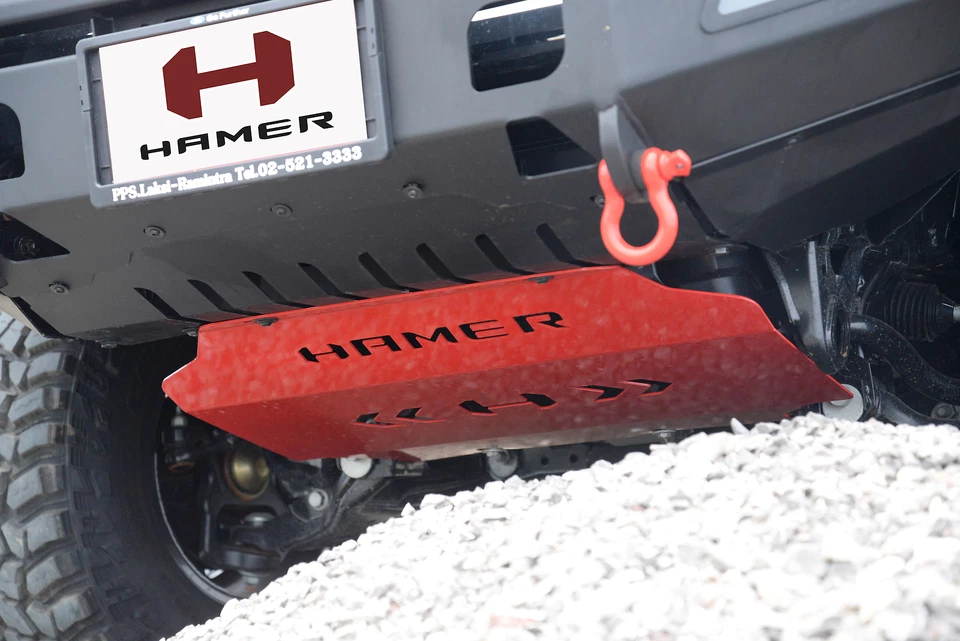 Skid Plate Under Front Bumper Guard Hamer Red For Nissan NP300 D23 16 17 UTE - Image 2 of 4