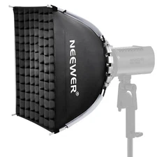 NEEWER 15.7''x15.7''Quick Setup Foldable Softbox Square&Diffusers/Honeycomb Grid