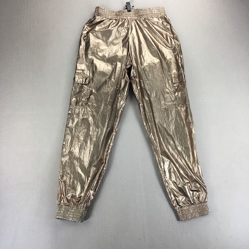 Pantalones de chándal Victoria's Secret deportivos cargo para mujer lámina dorada brillo metálico talla S - Imagen 3 de 18