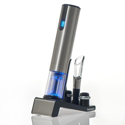 2in1 Electric Blue Automatic Wine Bottle Opener And Preserver Set  Fully Electri