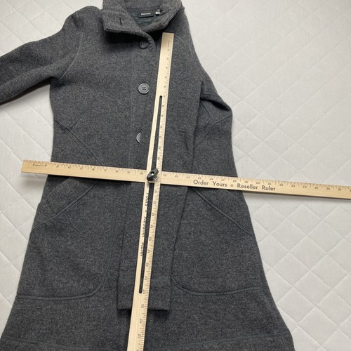 Marmot Maddie Wool Blend Coat Women’s Small Gray Long Button Front - Picture 7 of 16