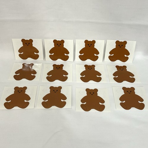 Vintage Mrs Grossman's Large Teddy Bear Sticker Lot of 12 Stickers Perforated