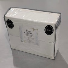 WHITE - KING BAMBOO COMFORT 1800 SERIES EGYPTIAN LUXURY KING SHEET SET