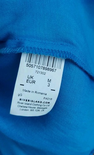 RIVER ISLAND TURQUOISE TOP SIZE M - Picture 7 of 7