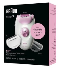 Braun-Silk-Epil 3 Epilator SE3-270 5320 Shaver  Trimmer Attachments -NEW b53