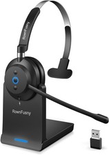Bluetooth Headset with Microphone, Wireless Office  Call Center Headphones