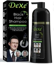 Dexe Black Hair Shampoo for Men and Women (400ml)
