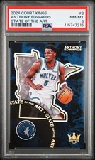 🔥🔥🔥PSA 8🔥🔥🔥2024 Court Kings ANTHONY EDWARDS State of the Art Case Hit