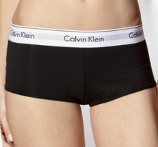 CALVIN KLEIN Modern Cotton Black White Grey Boyshort Panty Womens Sz XL 8