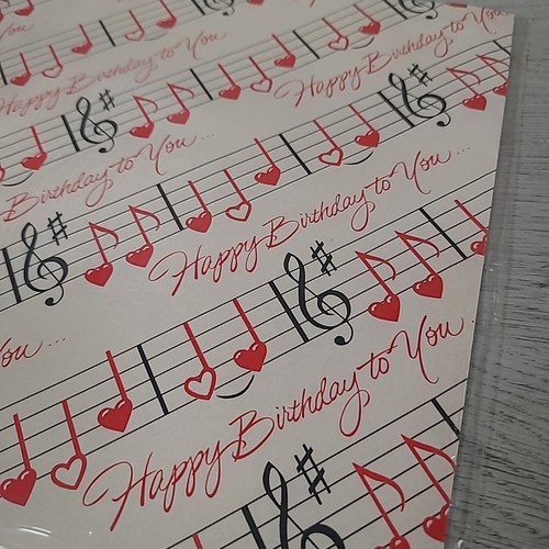 Vintage Geschenkverpackung Musik Musiker Band Geburtstag NEU NOS 2,5 Fuß x 20 Zoll (2er-Packung) - Bild 2 von 3