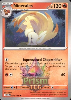 Ninetales 20/132 Uncommon Mega Evolution Pokemon