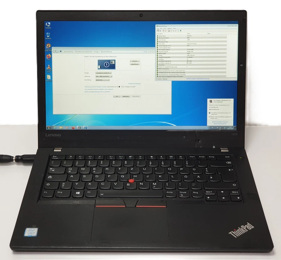 Lenovo T470 i5-7200 256GB SSD 8GB Notebook Laptop Windows 7 Touch! 14" Diagnose - Bild 1 von 4