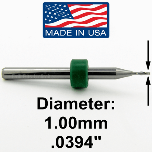 1/32" - 1/8" Two Flute Up Cut Square End Micro End Mill Set 1/8" Shanks EM2 - Picture 5 of 10