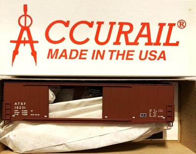 Accurail 5901 HO Scale ATSF 50' Welded Double Door Boxcar #18231 Kit