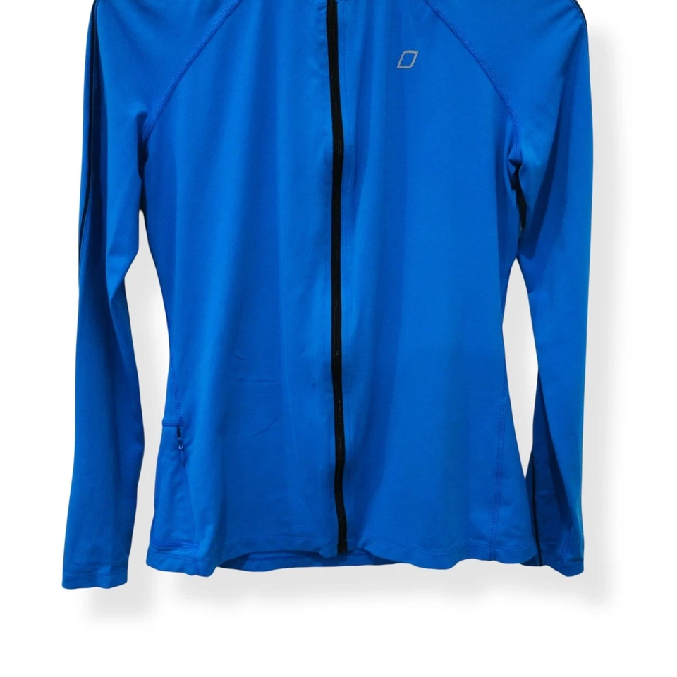 Jaqueta esportiva Lorna Jane tamanho XS ativa com zíper manga longa azul - Imagem 3 de 4