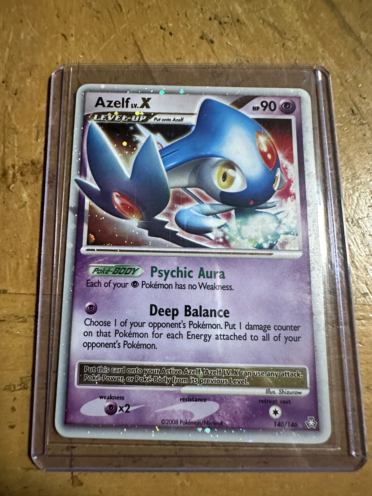 2008 Azelf Lv X 140/146 Legends Awakened Holo Almost Near Mint