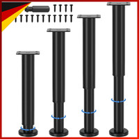 MöBelfüßE Verstellbar 25-43Cm Metall Schwarz FüR Sofa Schrank Nachttisch 4 StüCk