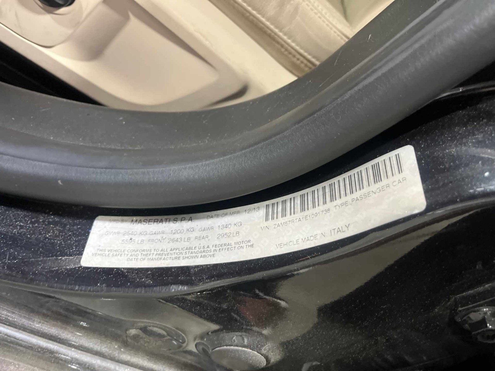 Maserati Ghibli 2014-2018 RIGHT Side mirror