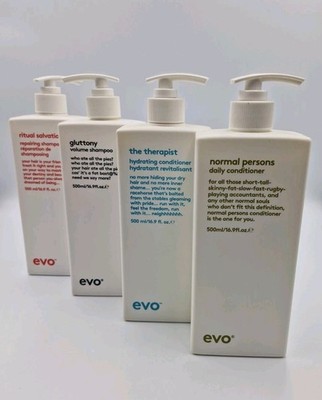 Evo Hair Repairing Volume Shampoo Hydrating Normal Conditioner Large 500g Pump
