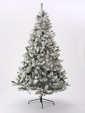 7ft Flocked Emperor Christmas Tree Snow Frosted 210cm with Stand