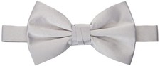 Stacy Adams Men's Solid Bow Tie One Size Silver