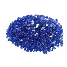 10lb 1/2-Inch Cobalt Blue Fire Glass Rocks for Fireplace or Fire Pit Table