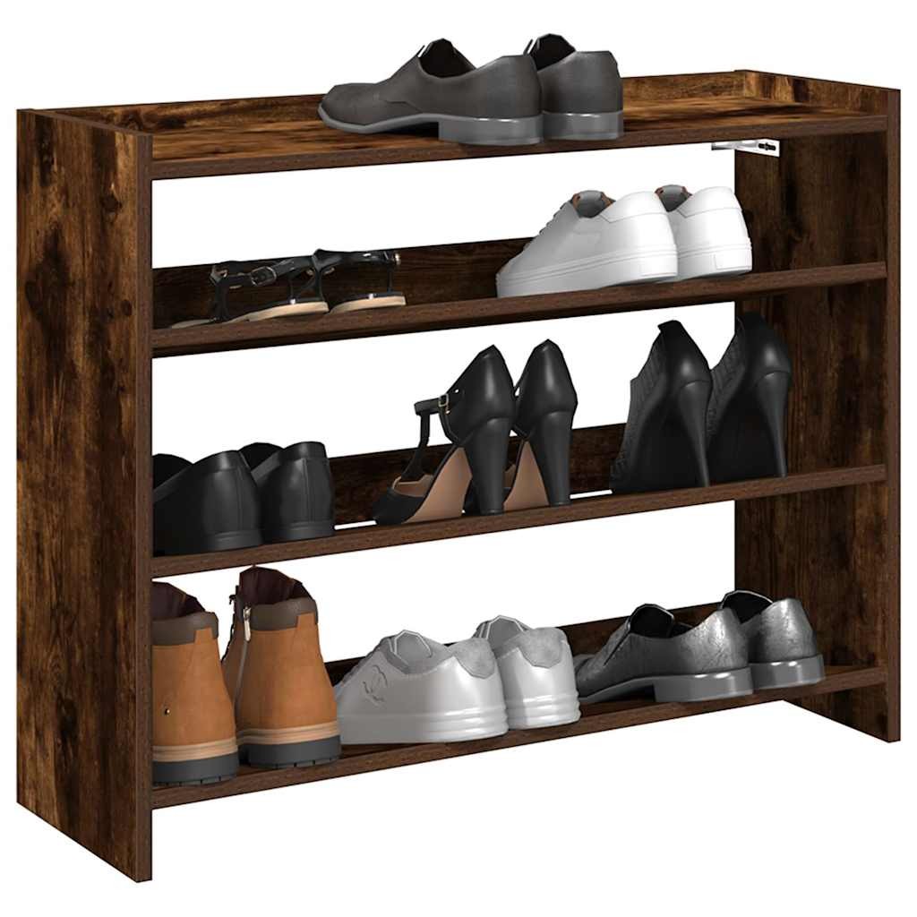 Scarpiera Design Rovere Fumo 80 cm | Mobiletto Ingresso per Scarpe