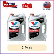 (2 pack) Valvoline Full Synthetic High Mileage MaxLife 0W-20 Motor Oil 5 QT 55.68 per gallon