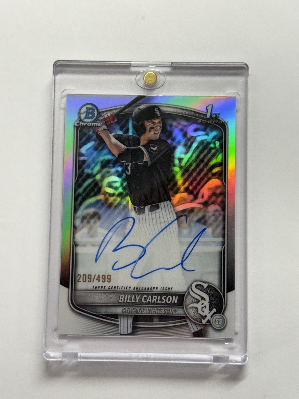 Billy Carlson Refractor AUTO /499 2025 Bowman Draft 1st Bowman Chrome #CPA-BC