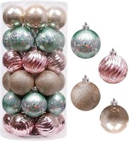 Valery Madelyn Weihnachtskugeln 30 StüCk 6CM Kunststoff Christbaumkugeln