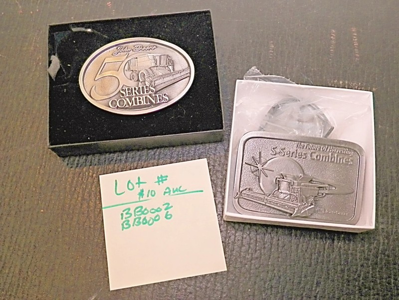 John Deere LTD Edition COMBINE Belt Buckles - lot of 2 w/boxes