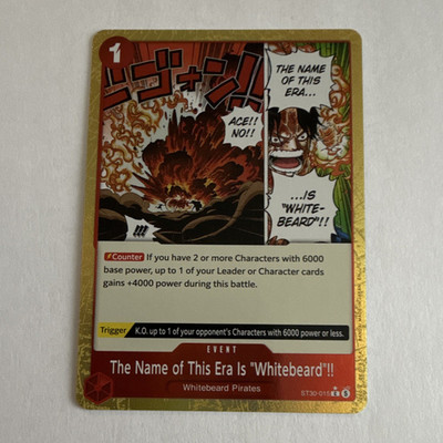 Bandai One Piece TCG The Name of This Era Is ''Whitebeard''!! ST30-015 Foil