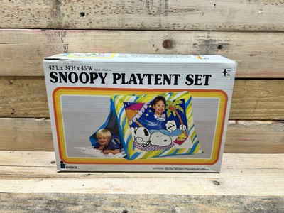 1994 Intex Snoopy Play Tent Set Inflatable Indoor / Outdoor Vintage Peanuts Gang