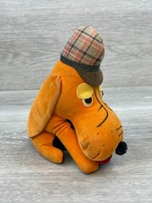 Vintage Dakin Dream Pets Detective Hound Plush Stuffed Dog w/ Plaid Sherlock Hat